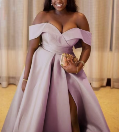 Plus Size Pink Prom Dresses Off Shoulder