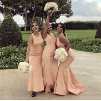 Bridesmaid Dresses Mermaid Criss Cross Back - Thumbnail 1