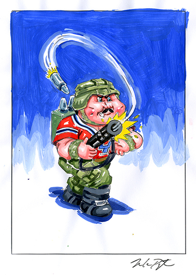 BUZZ Zooka / Misdirected DAVID Color Rough - G.I. Jokes Series 3 2022