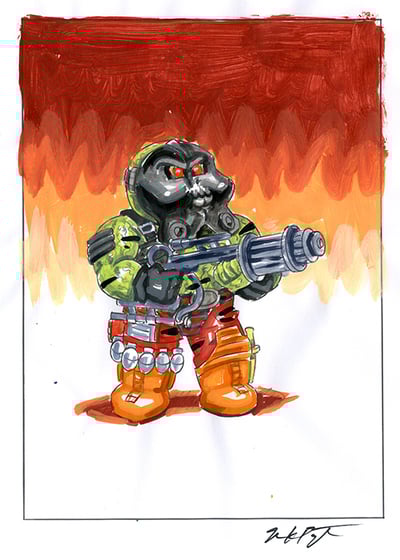 Dark LONNIE / Evadin' EVAN Color Rough - G.I. Jokes Series 3 2022