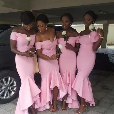 Bridesmaid Dresses Pink Ankle Length
