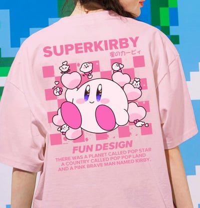 SUPER KIRBY CHECKBOARD PRINT TEE