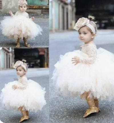 Ball Gown Flower Girl Dresses with Appliques Lace