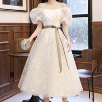 White tulle lace short prom dress homecoming dress - Thumbnail 2