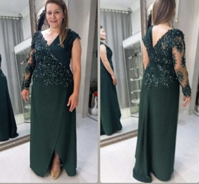 Dark Green Mother of the Bride Dresses with Lace