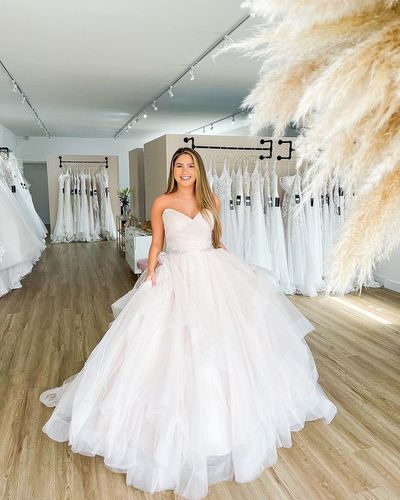 Fairy Ball Gown Tulle Sweetheart Wedding Dress with Beading
