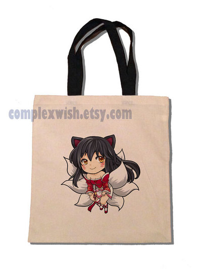 Ahri League of Legends cotton tote