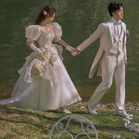 Champagne Lace Short Princess Dress Party Dress - Thumbnail 4