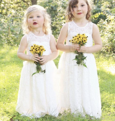 Lace Flower Girl Dresses Floor Length