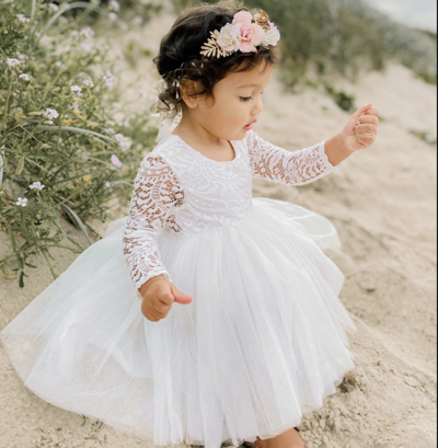 Short Length Flower Girl Dresses with Sleeves