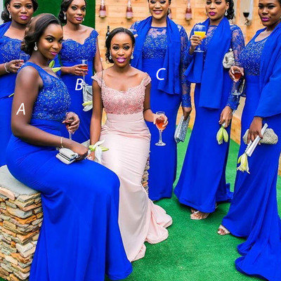 Royal Blue Bridesmaid Dresses Mermaid BD102