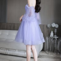 Cute tulle short prom dress A line homecoming dress - Thumbnail 9