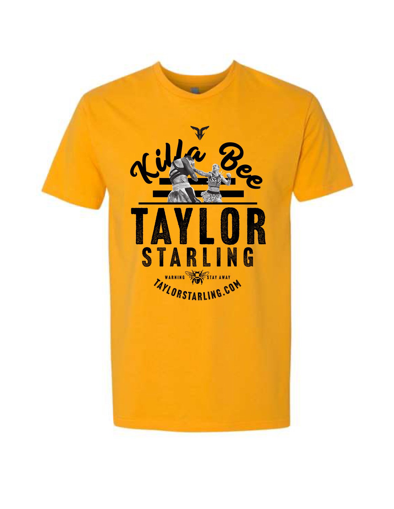 Killa Bee-BKFC gold walkout shirt