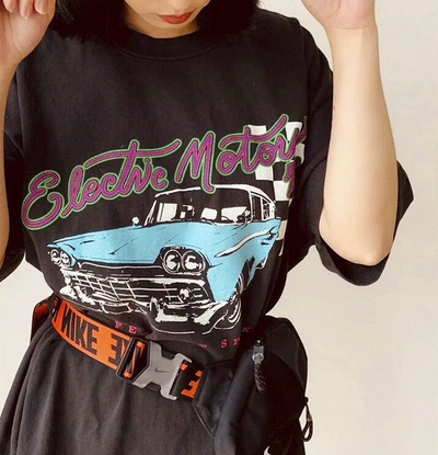 FEEL THE SPARK CAR BLACK TEE