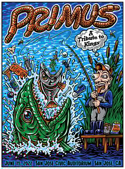 Primus SJ Fish-On 18X24 screenprinted poster (AP signed and numbered)