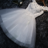 Cute tulle lace short prom dress homecoming dress - Thumbnail 2