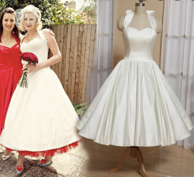 Vintage Wedding Dresses Bridal Gown Ankle Length