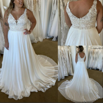 Plus Size Wedding Dresses Bridal Gown with Lace WD5