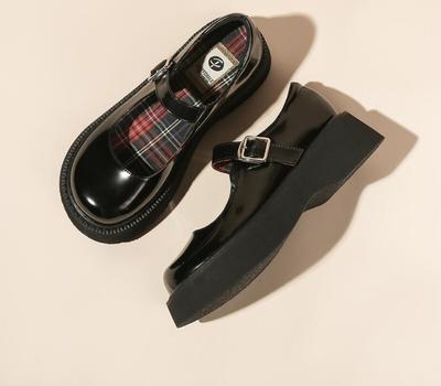 2022 New Heightened Thick Sole Leather Shoes