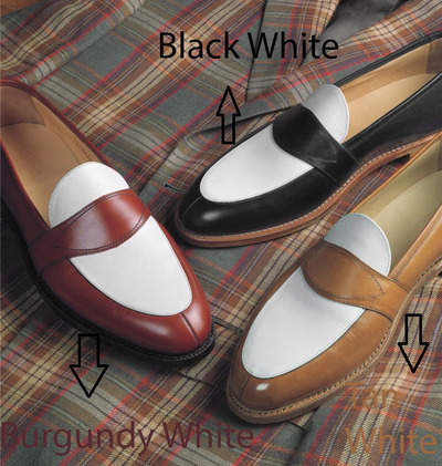 Handmade Men's Loafer White Tan Leather Monk Shoes, Handsome Two-Tone Penny Loafer Shoes