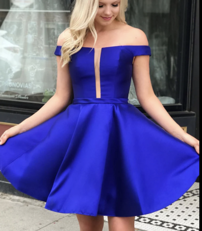 Bateau Short Homecoming Dresses Short Length