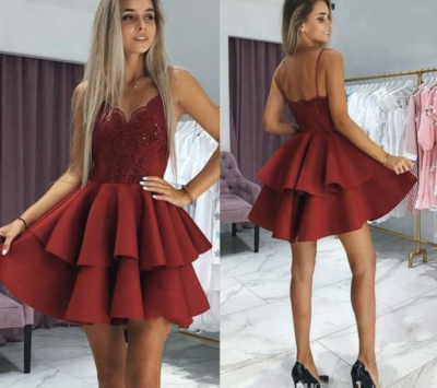 Homecoming Dresses Short Spaghetti Straps