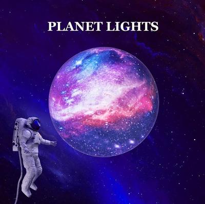 16 Colors LED 3D Print Galaxy Planet Lamp Night Light