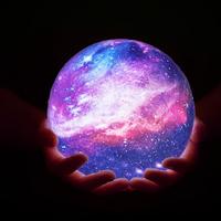16 Colors LED 3D Print Galaxy Planet Lamp Night Light - Thumbnail 1
