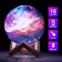 16 Colors LED 3D Print Galaxy Planet Lamp Night Light - Thumbnail 7