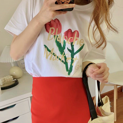 Tulip Flower Printed Tee