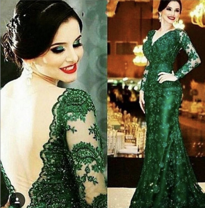 Green Mother of the Bride Dresses Backless with Appliques