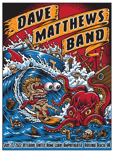FOIL DMB 18X24 screenprinted poster (AP signed and numbered)