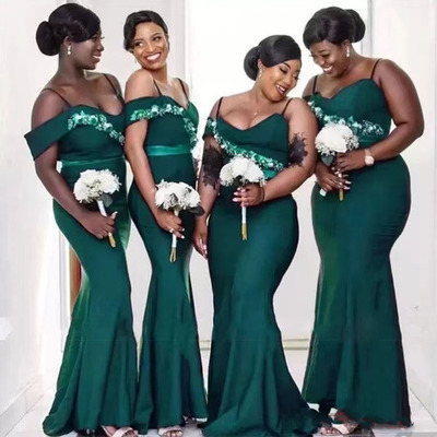 Bridesmaid Dresses Mermaid Green with Appliques Lace