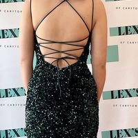 Sparkly Dark Green Sequins Short Homecoming Dresses - Thumbnail 1