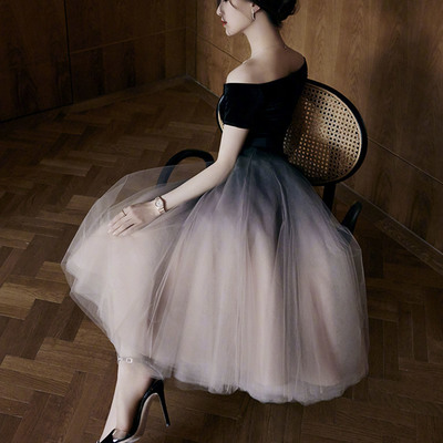 Stylish gradient tulle short prom dress homecoming dress - Thumbnail 2