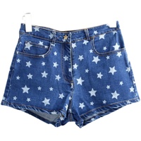 Harajuku Summer High Waist Scrub Star Denim Shorts - Thumbnail 1