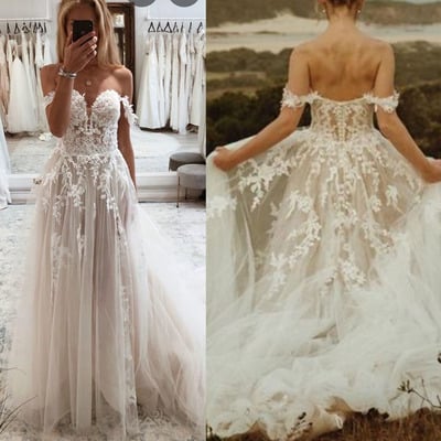 Beach Wedding Dresses Bridal Gown Off Shoulder