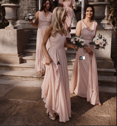 Peach Pink Bridesmaid Dresses for Wedding Party