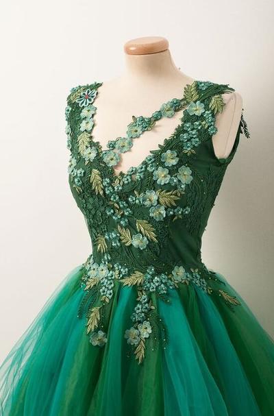A line Cute tulle short prom homocoming dress