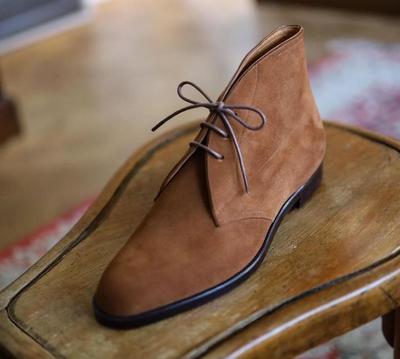 Top Fashion Hot Design Brown Chukka Lace Up Suede Formal Boot