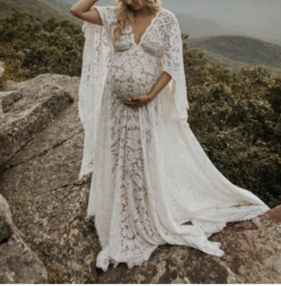 Pregnant Beach Wedding Dresses Bridal Gown Lace