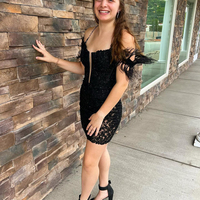 Cute Sparkly Off the Shoulder Red Sequins Homecoming Dresses with Appliques - Thumbnail 1