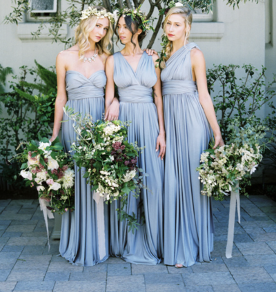 Convertible Blue Bridesmaid Dresses for Wedding Party