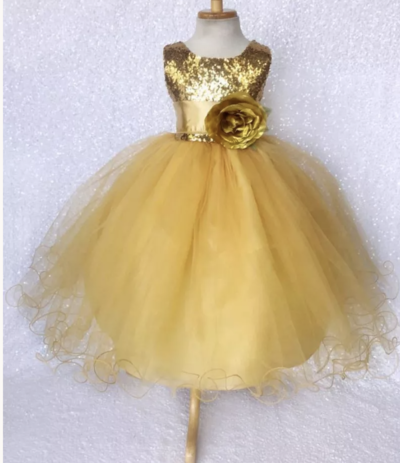 Floor Length Ball Gown Flower Girl Dresses with Handmade Flowers