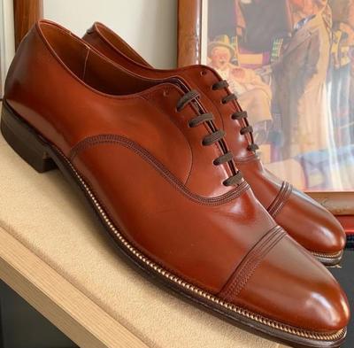 Handmade Men's Brown Leather Polish Beautiful Cap toe For Weddings Shoes