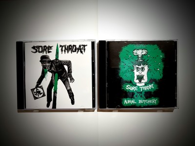 SORE THROAT 'AURAL BUTCHERY DEMO/DEATH TO CAPITALIST HARDCORE/NOISE ANNOYS DEMO CD