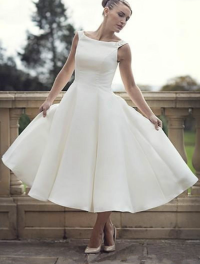 Vintage Wedding Dresses Bridal Gown Tea Length