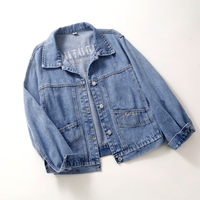 Korean Denim Short Coat - Thumbnail 2