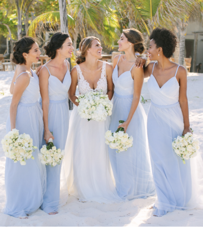 Spaghetti Straps Bridesmaid Dresses Beach BD8