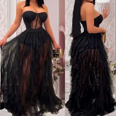 Black Sweetheart Prom Dresses Appliques